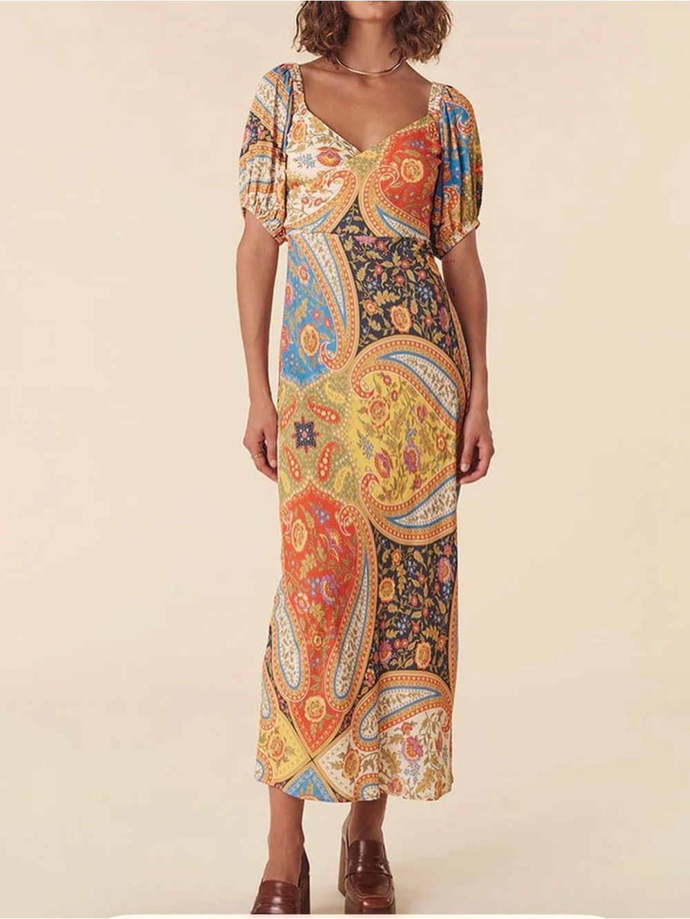 Belladonna Spell & The Gypsy Bohemian Paisley Midi Dress XL - Picture 3 of 11